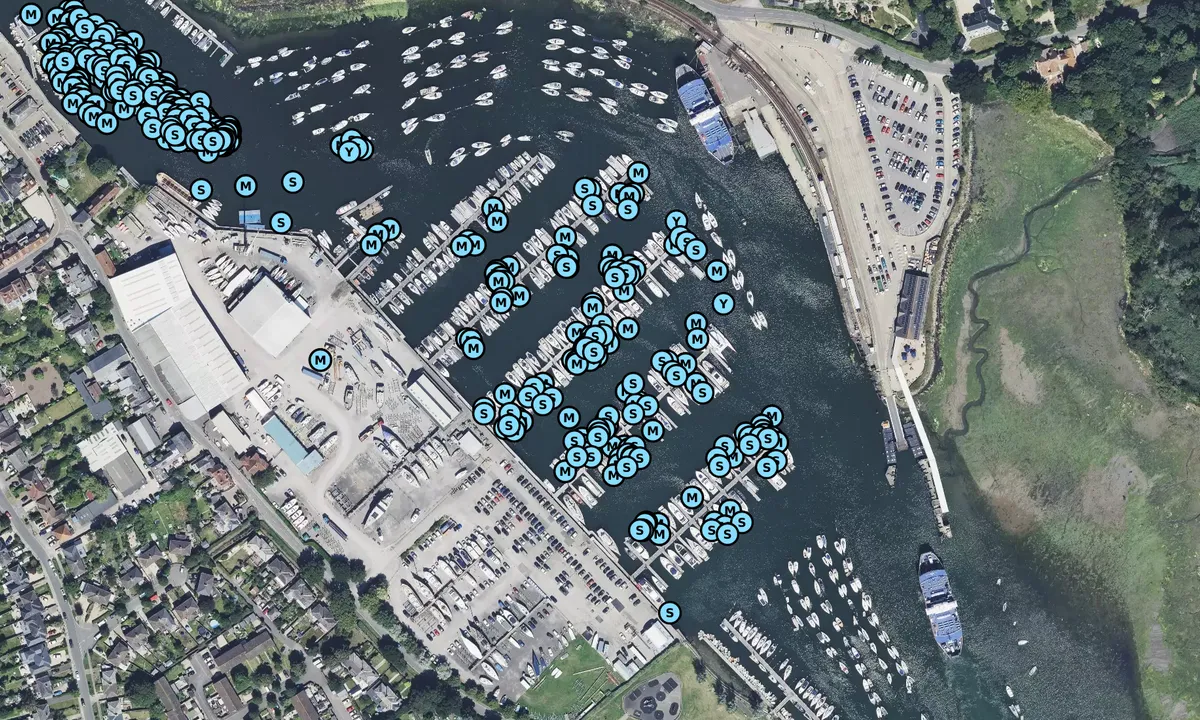 Satelite image of Berthon Lymington Marina - Hampshire