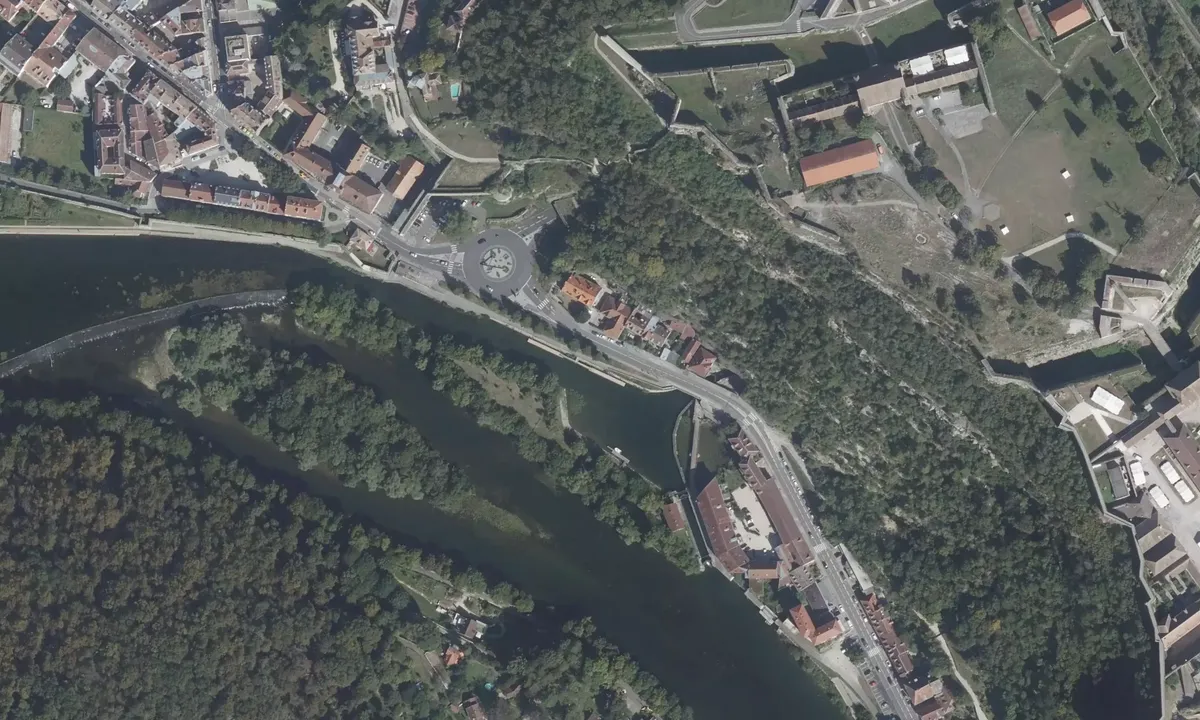 Satelite image of Besancon Tunnel ponton