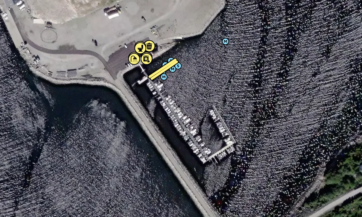 Satelite image of Bessaker Båtforening's Gjestekai