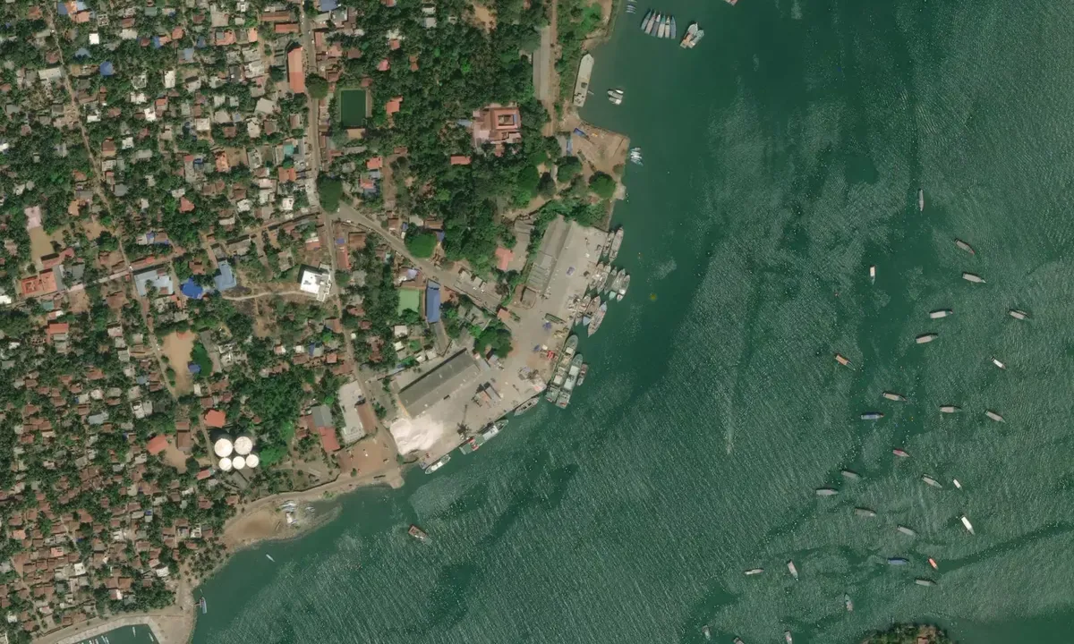Satelite image of Beypore Port
