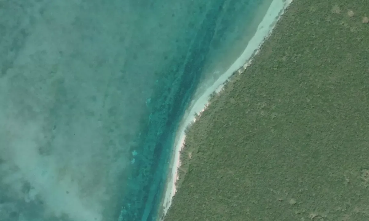 Satelite image of Big Fish Beach