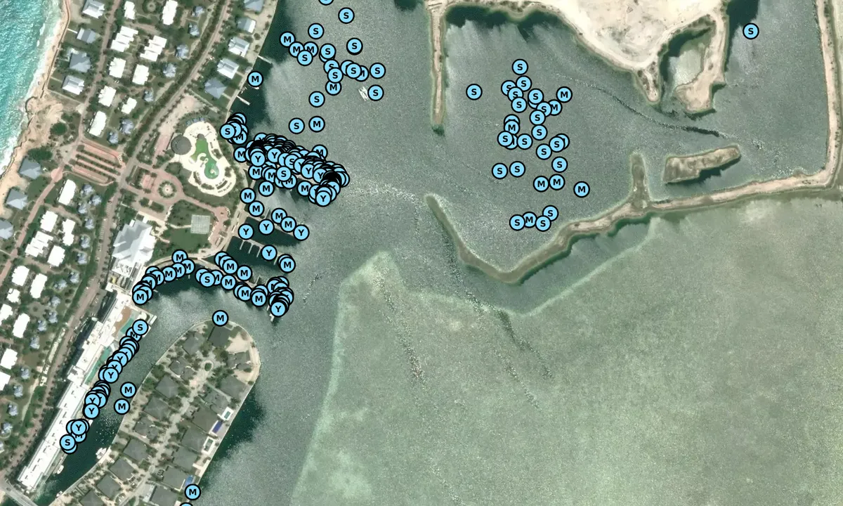 Satelite image of Bimini East Channel