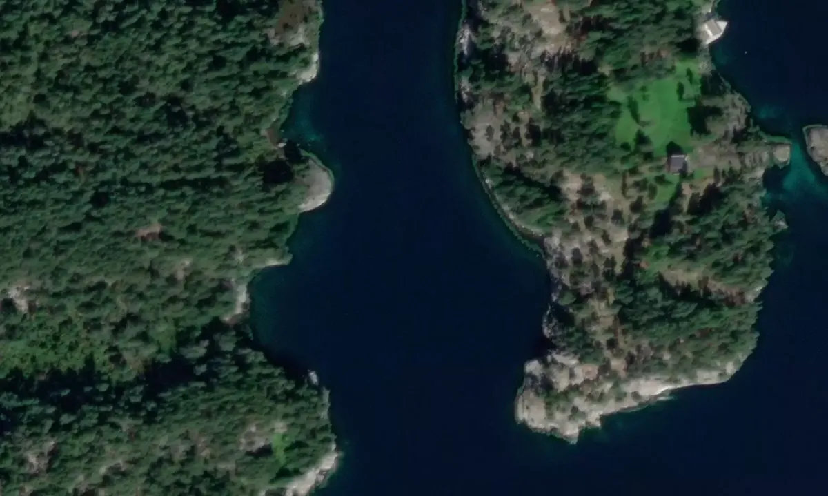 Satelite image of Bjellandsøyane