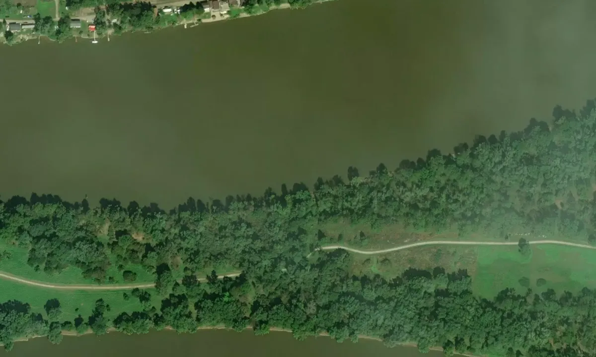 Flyfoto av Blennerhasset Island (free dock)