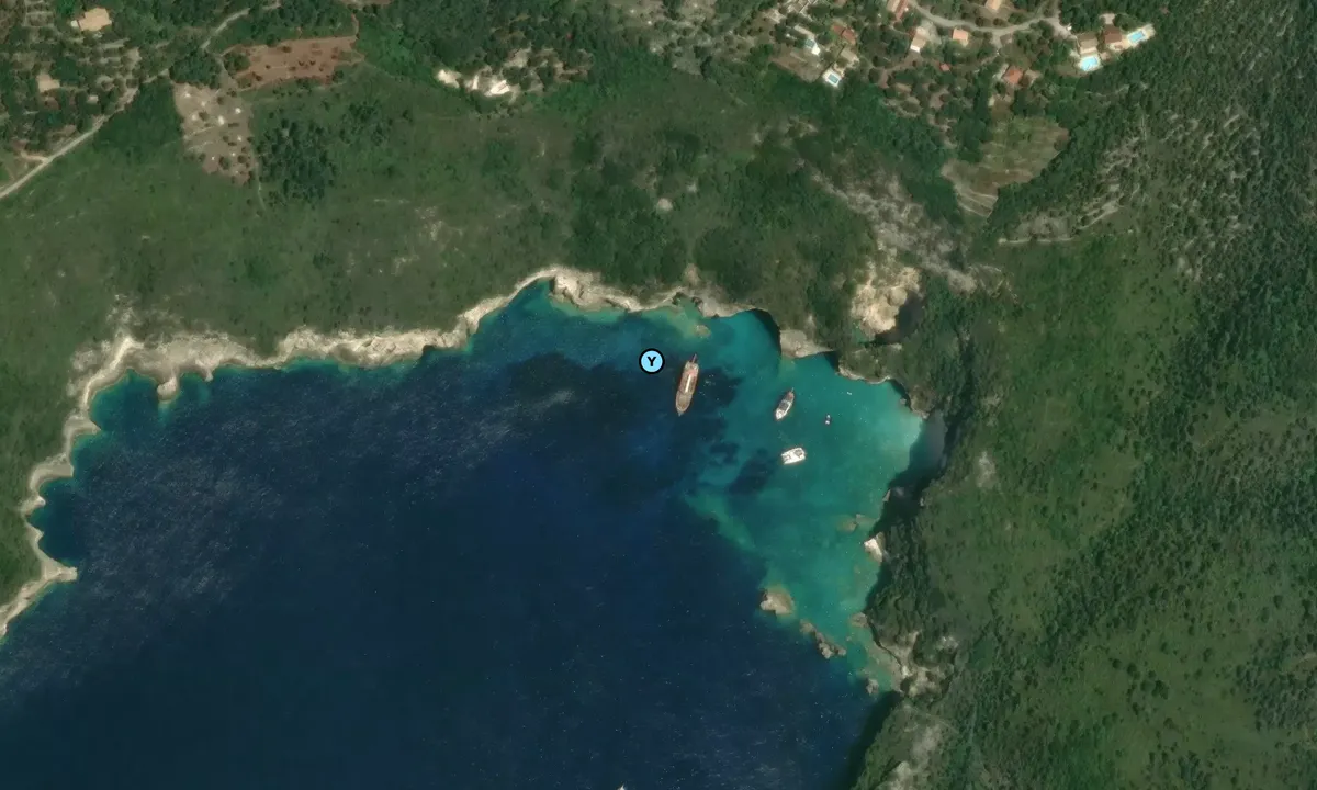 Satelite image of Blue Cave 1