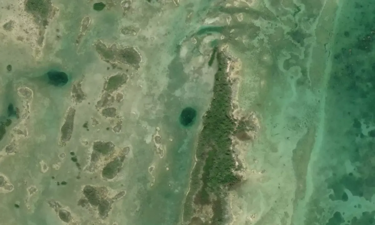 Satelite image of Blue Holes