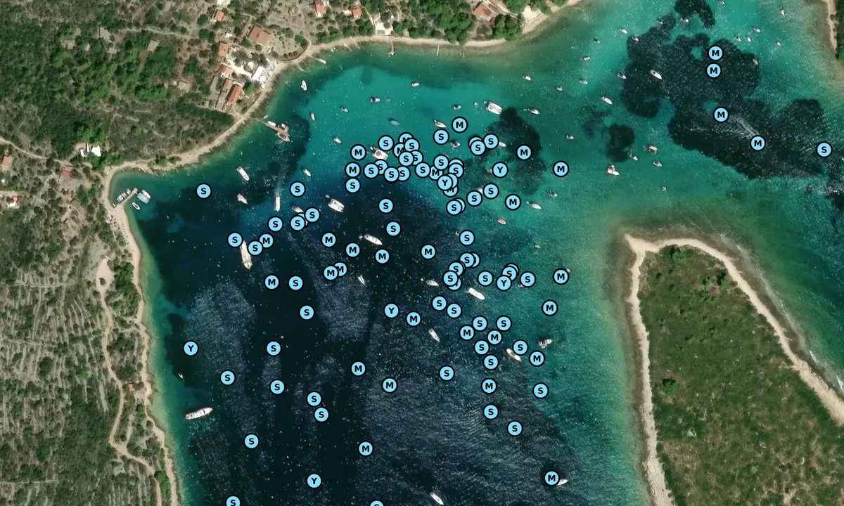 Satelite image of Blue Lagoon - Veli