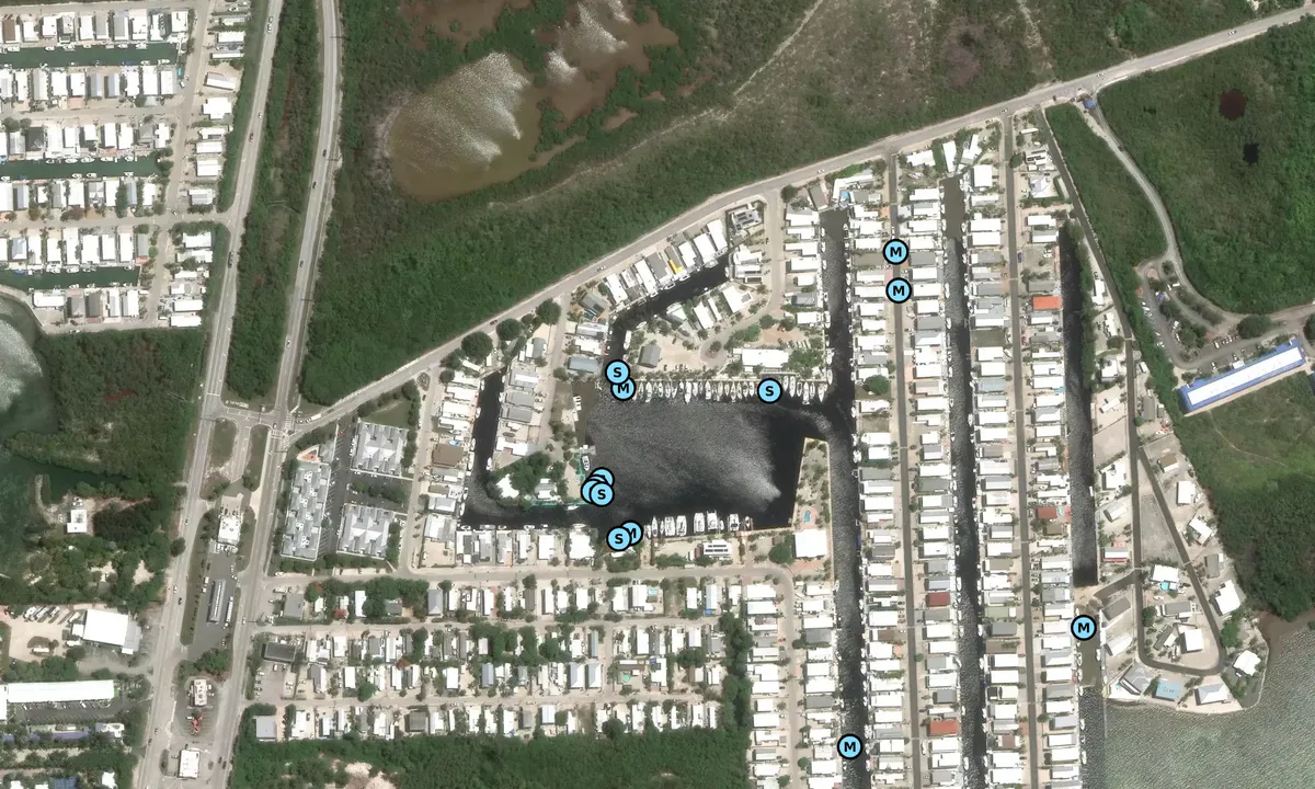 Satelite image of Blue Waters Marina