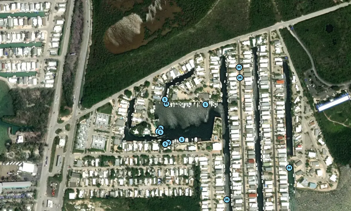 Satelite image of Blue Waters Marina