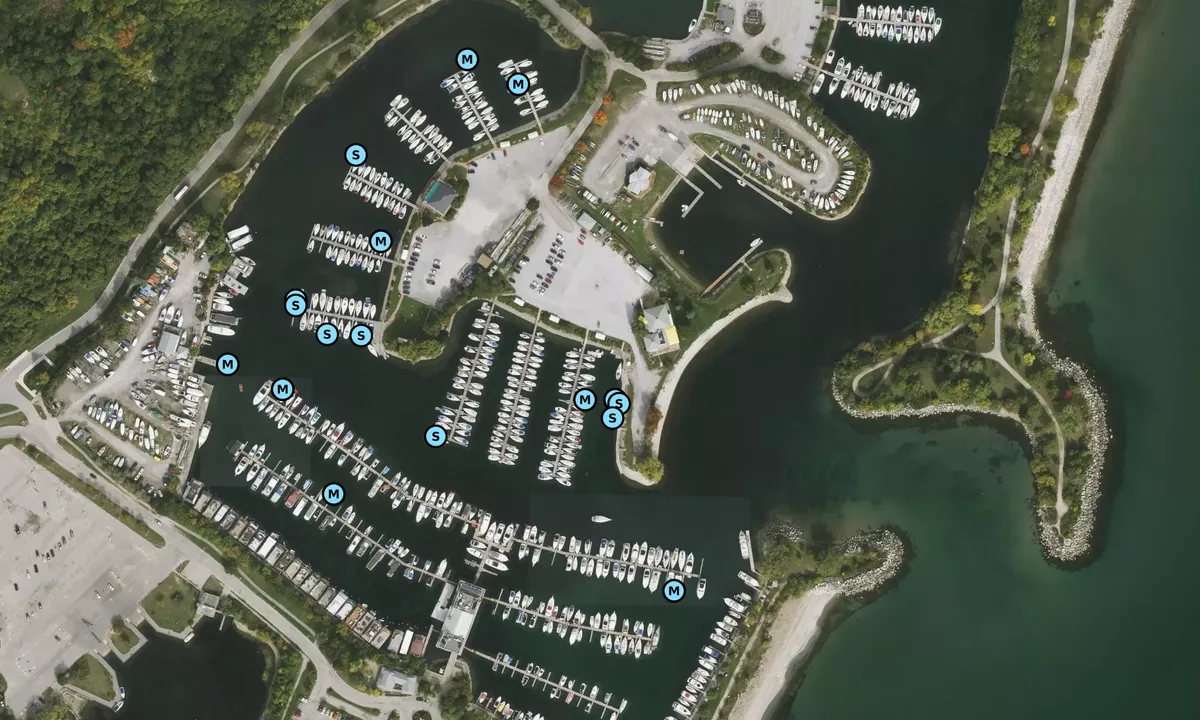 Satelite image of Bluffers Park Yacht Club - Toronto