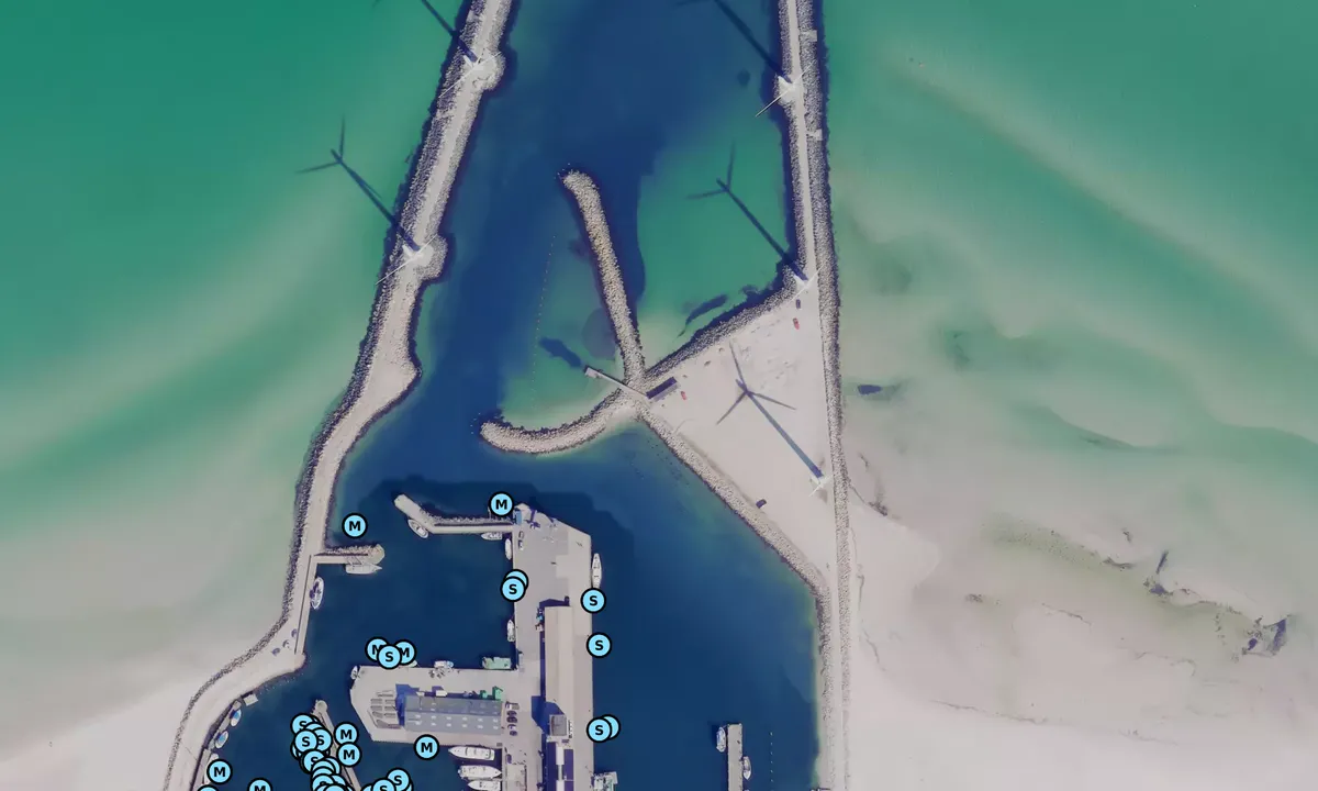 Satelite image of Bønnerup Lystbådehavn