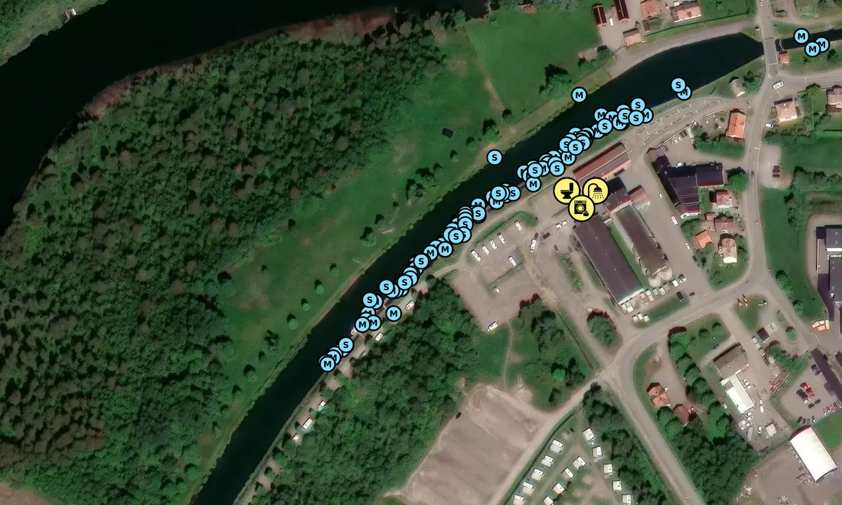 Satelite image of Borensberg Gästhamn