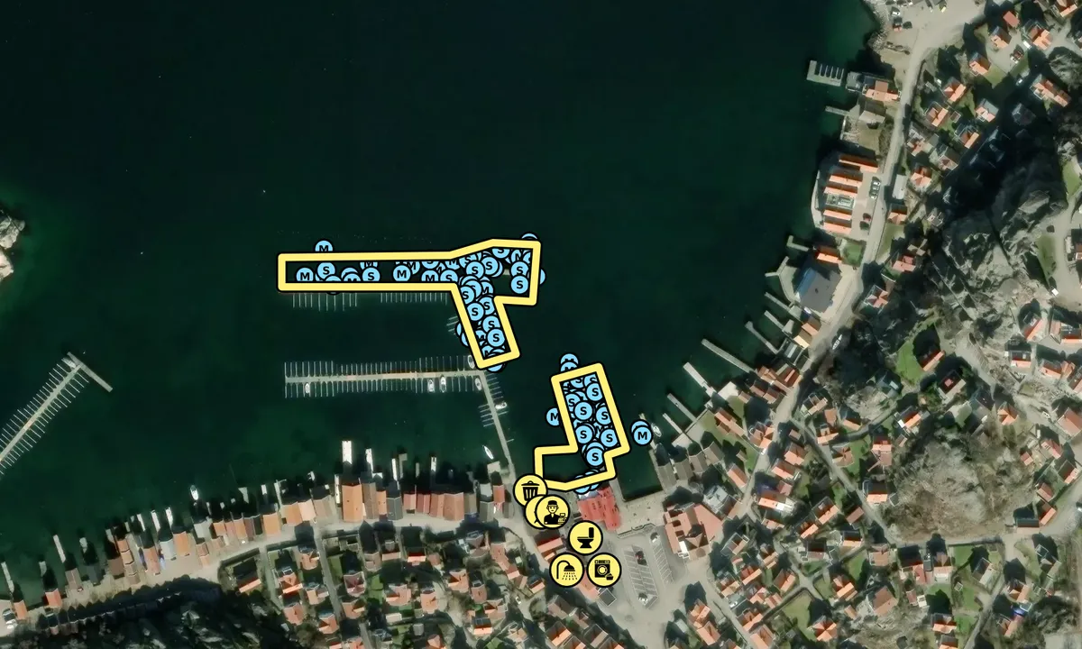 Satelite image of Bovallstrands Gästhamn