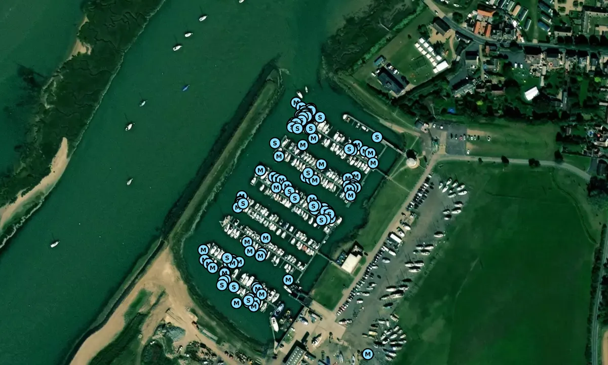 Satelite image of Bradwell Marina - Bradwell Waterside