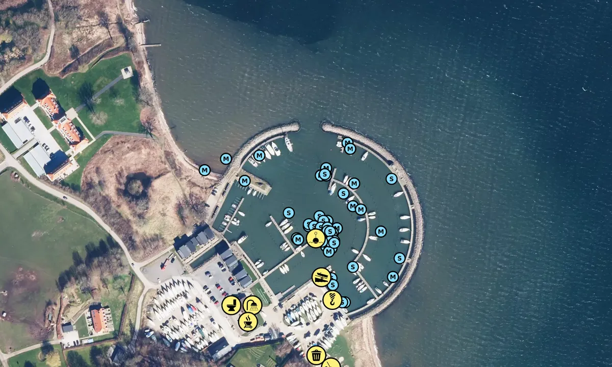 Satelite image of Brejning Lystbådehavn