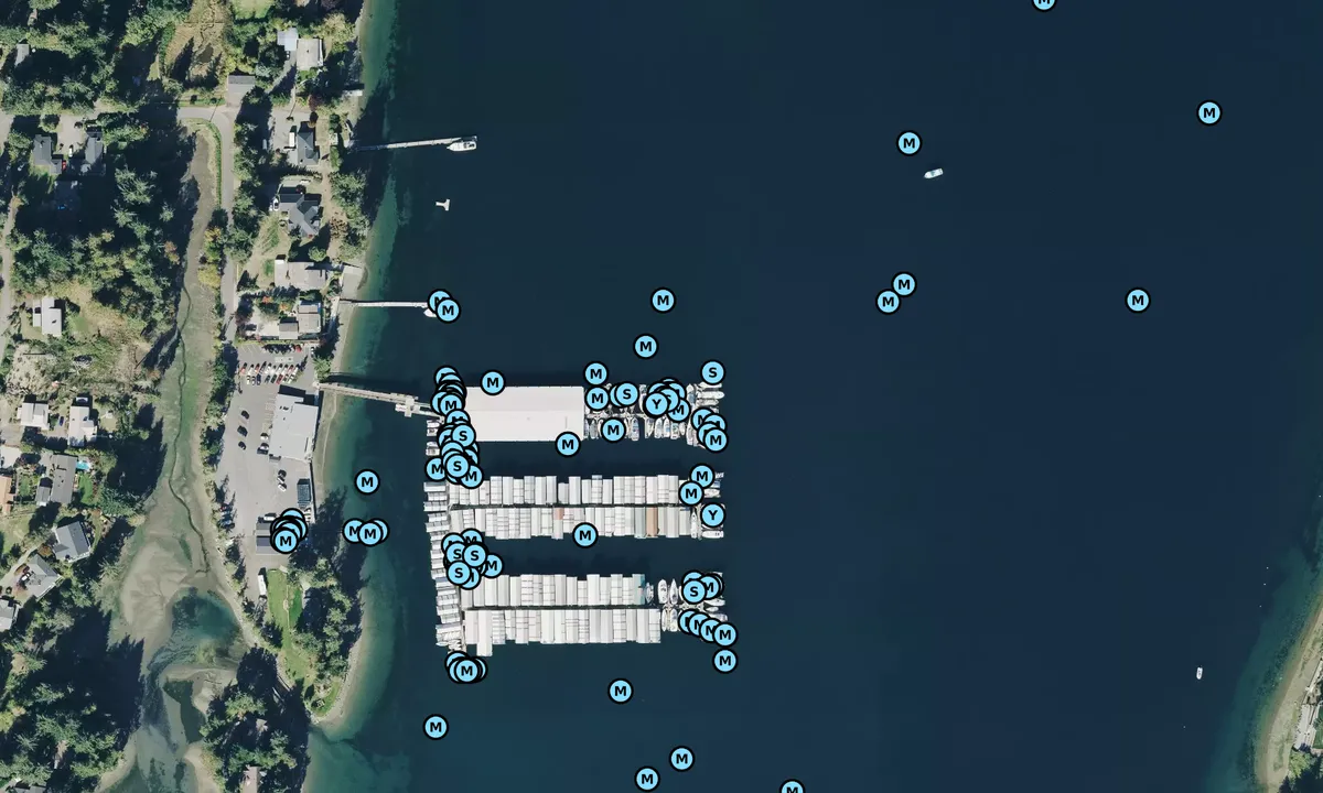 Satelite image of Bremerton Yacht Club