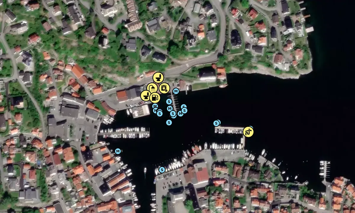 Satelite image of Brevik Gjestehavn