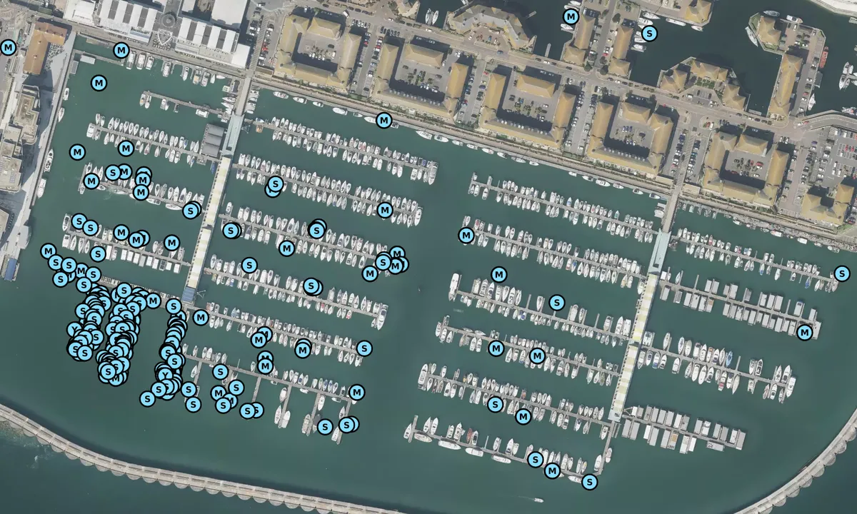 Satelite image of Brighton Marina