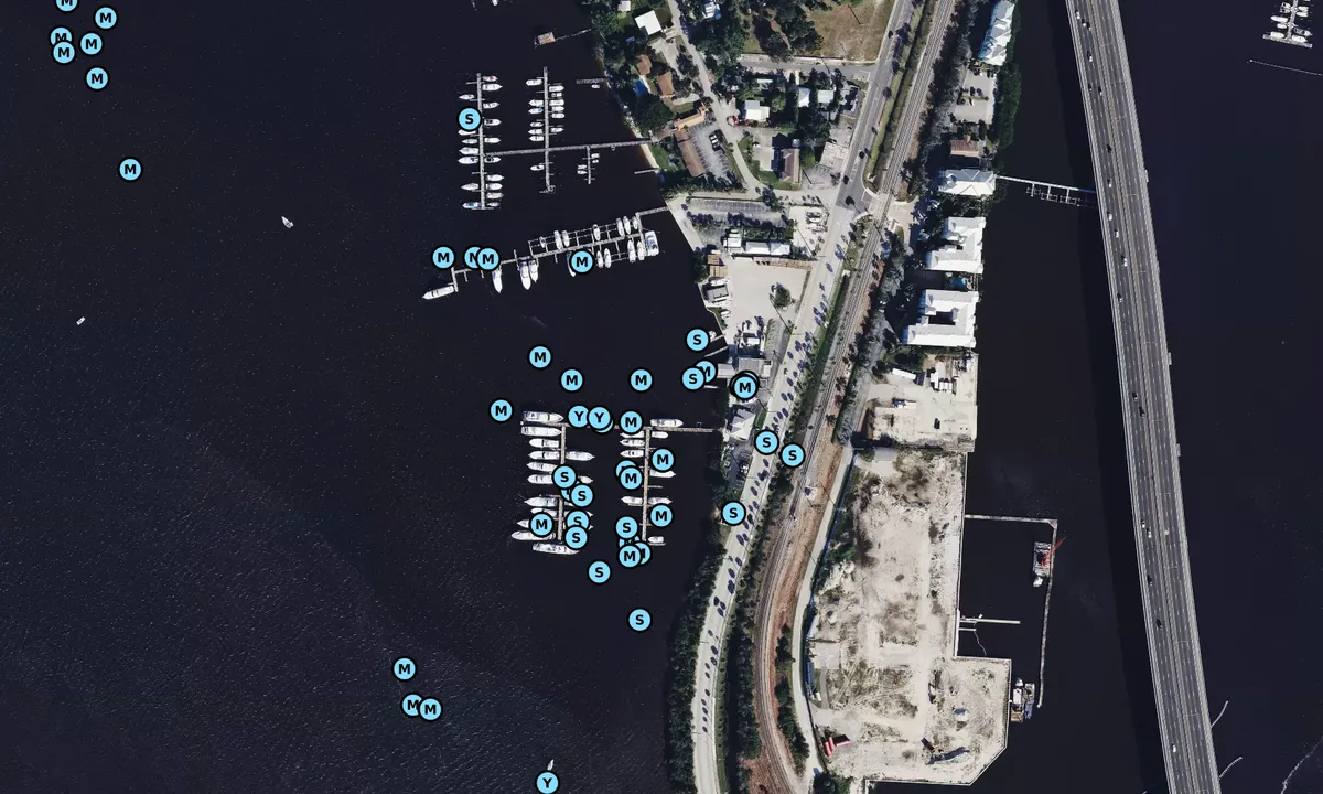 Satelite image of Britt Point Marina at Apex