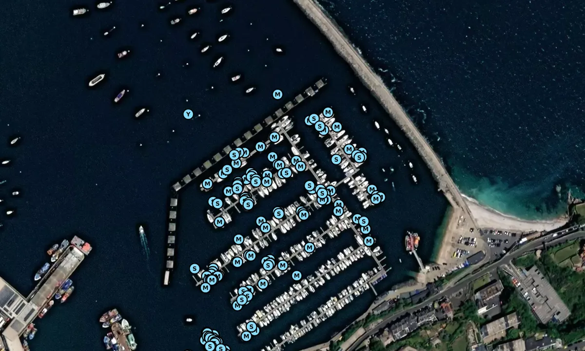 Satelite image of Brixham Marina - Torbay