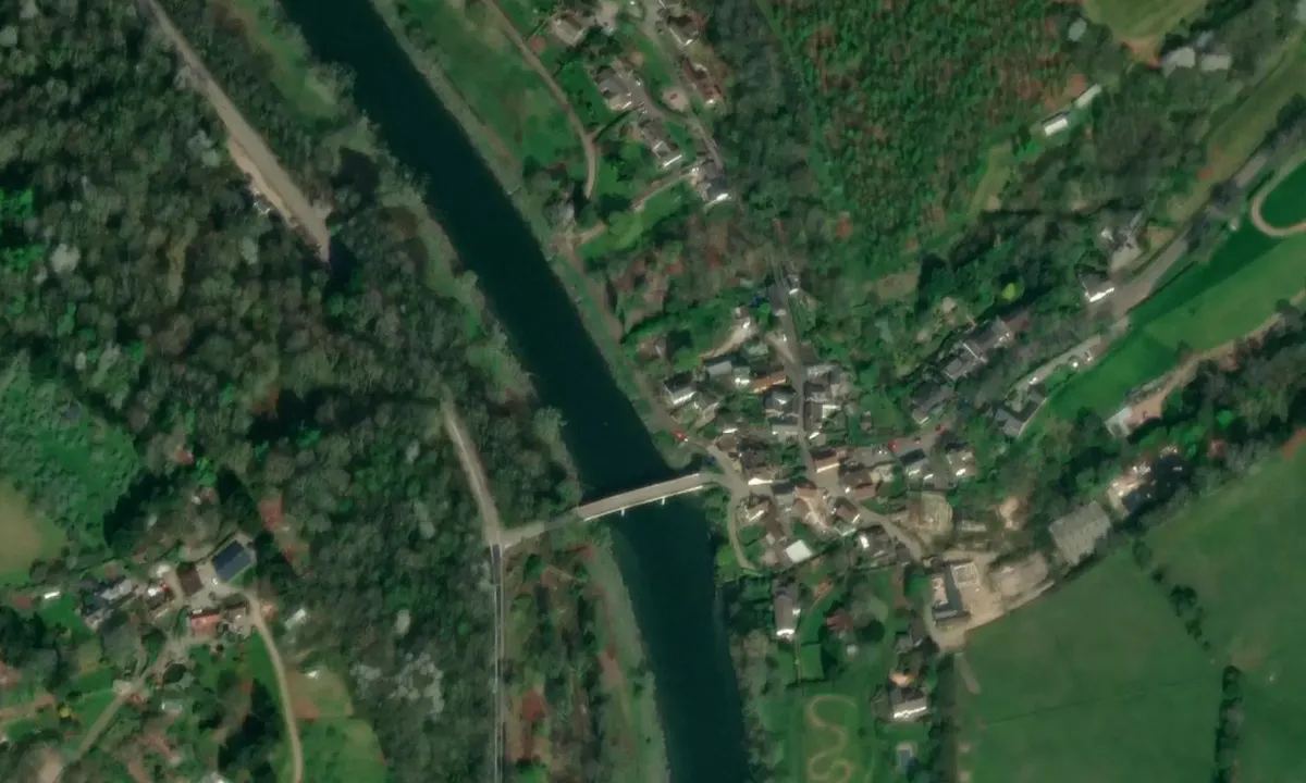 Satelite image of Brockweir Quay