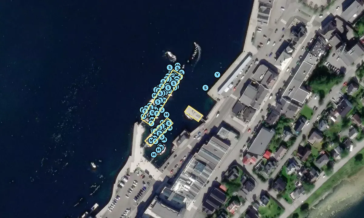 Satelite image of Brønnøysund Gjestehavn