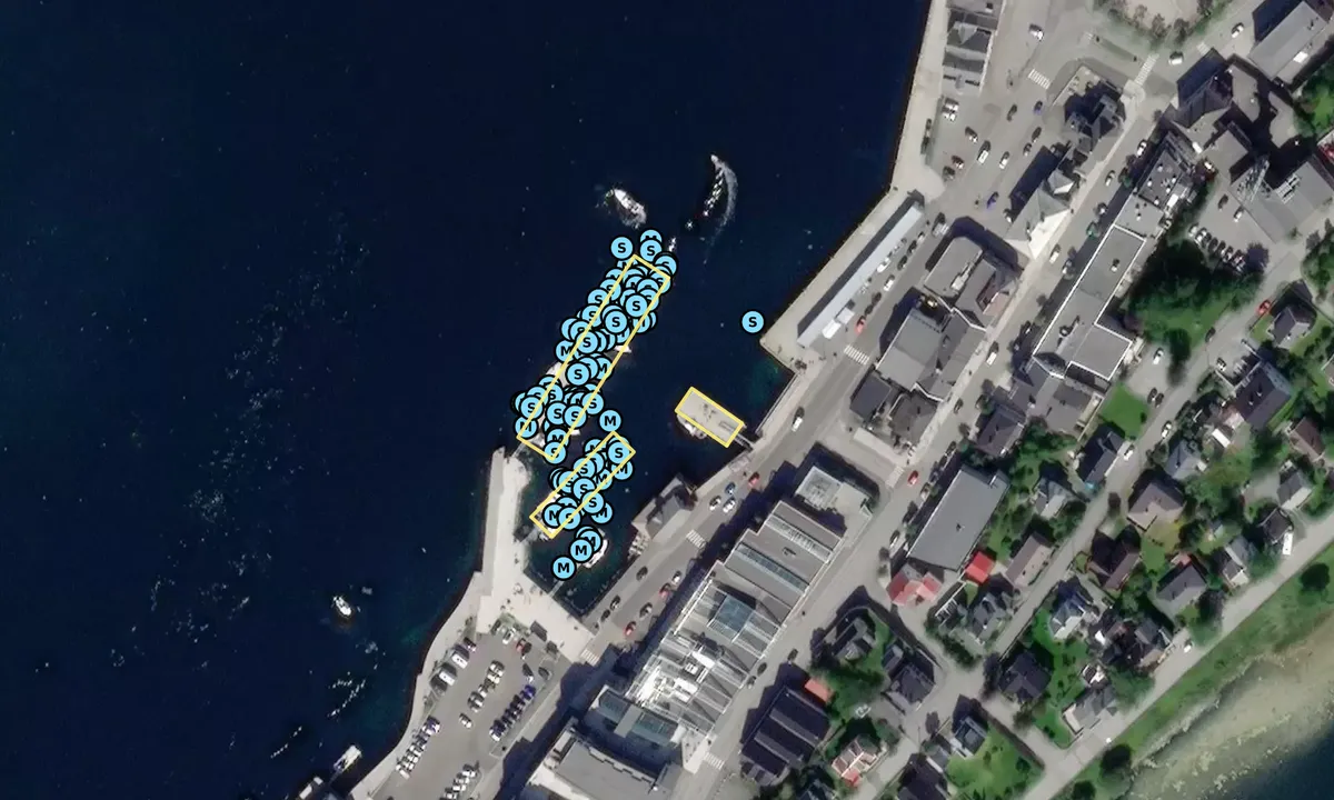 Satelite image of Brønnøysund Gjestehavn
