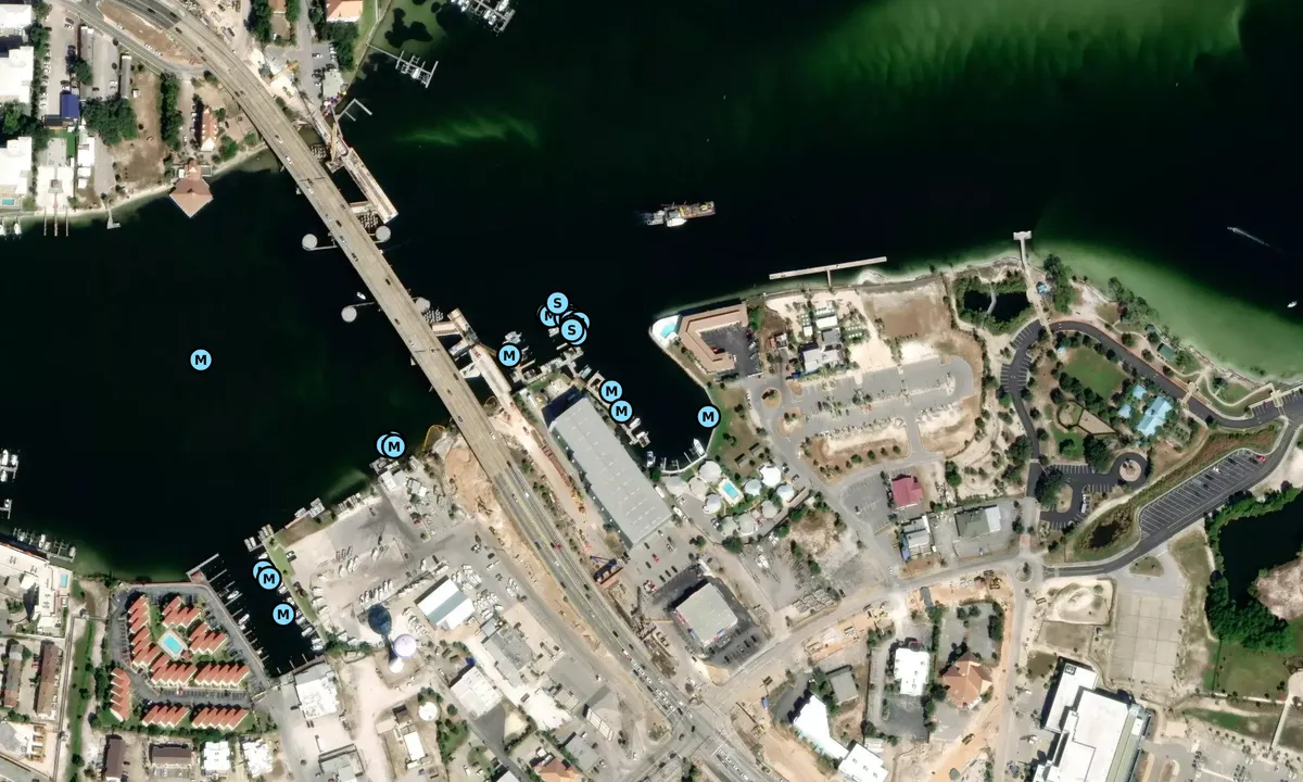 Satelite image of Brooks Bridge Marina