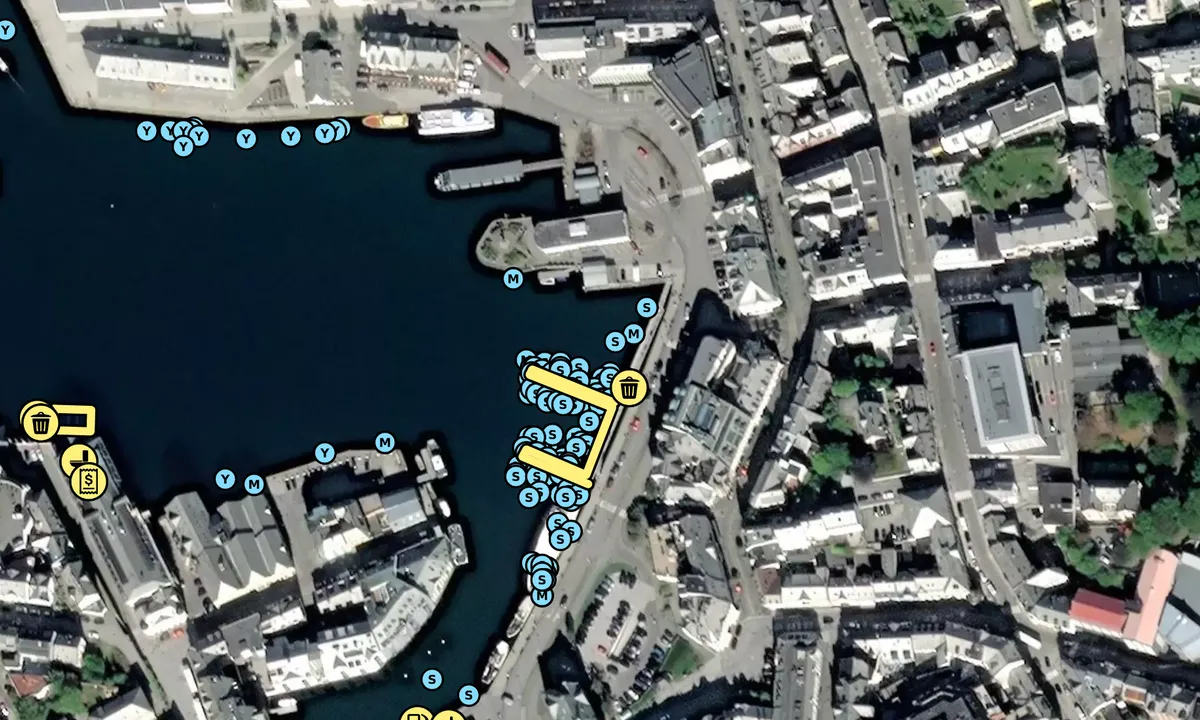 Satelite image of Ålesund Gjestehavn Brosundet