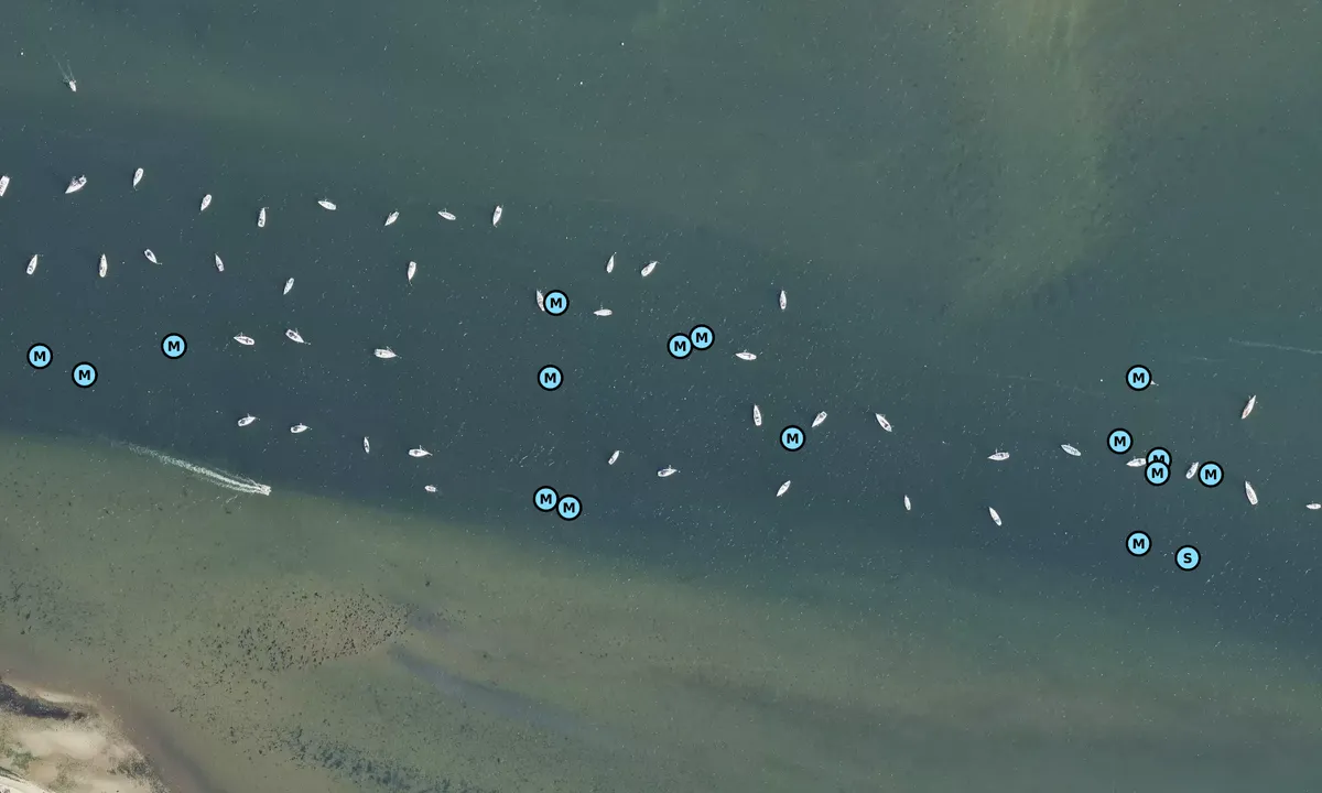 Satelite image of Brownsea Island North