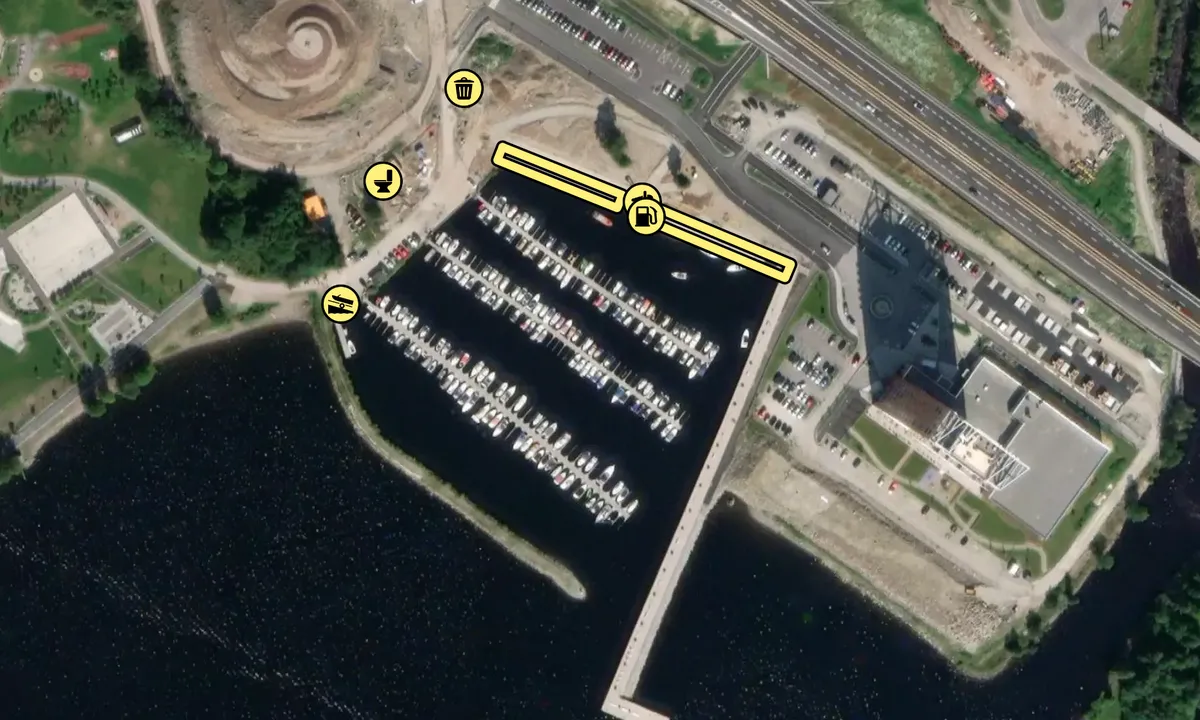 Satelite image of Brumunddal Småbåthavn