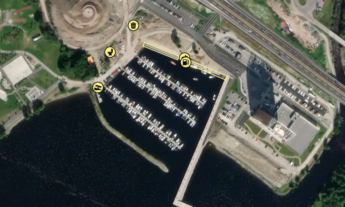 Satelite image of Brumunddal Småbåthavn