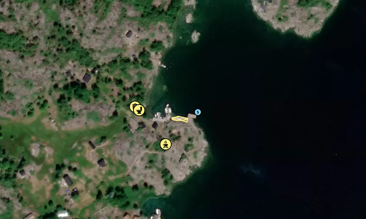 Satelite image of Brunskär gästbrygga