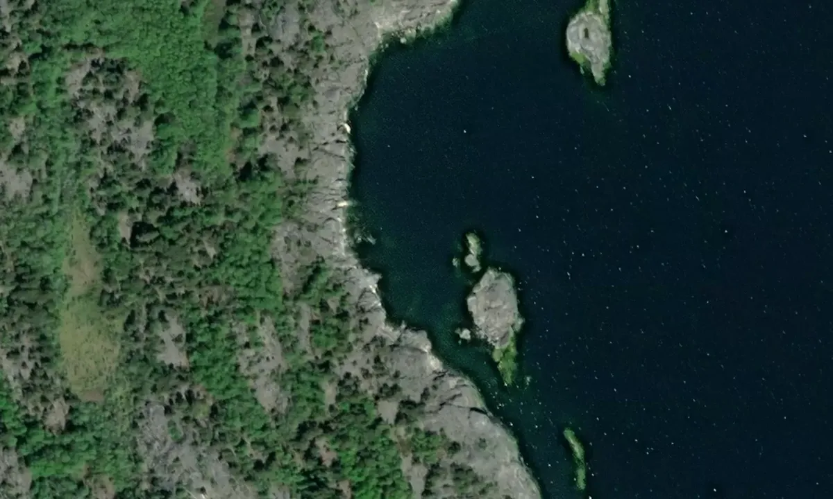 Satelite image of Bullerö östviken