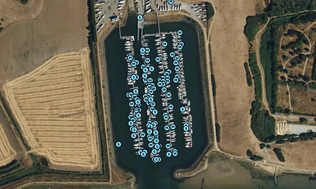 Satelite image of Burnham Yacht Harbour