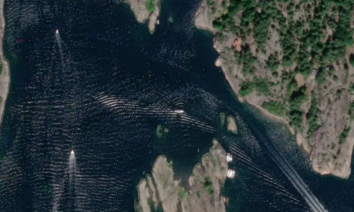 Satelite image of Burø syd