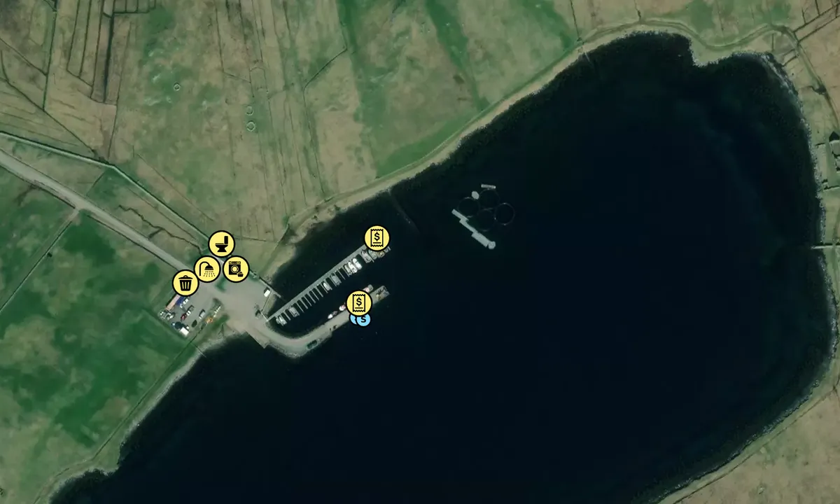Satelite image of Burravoe Marina