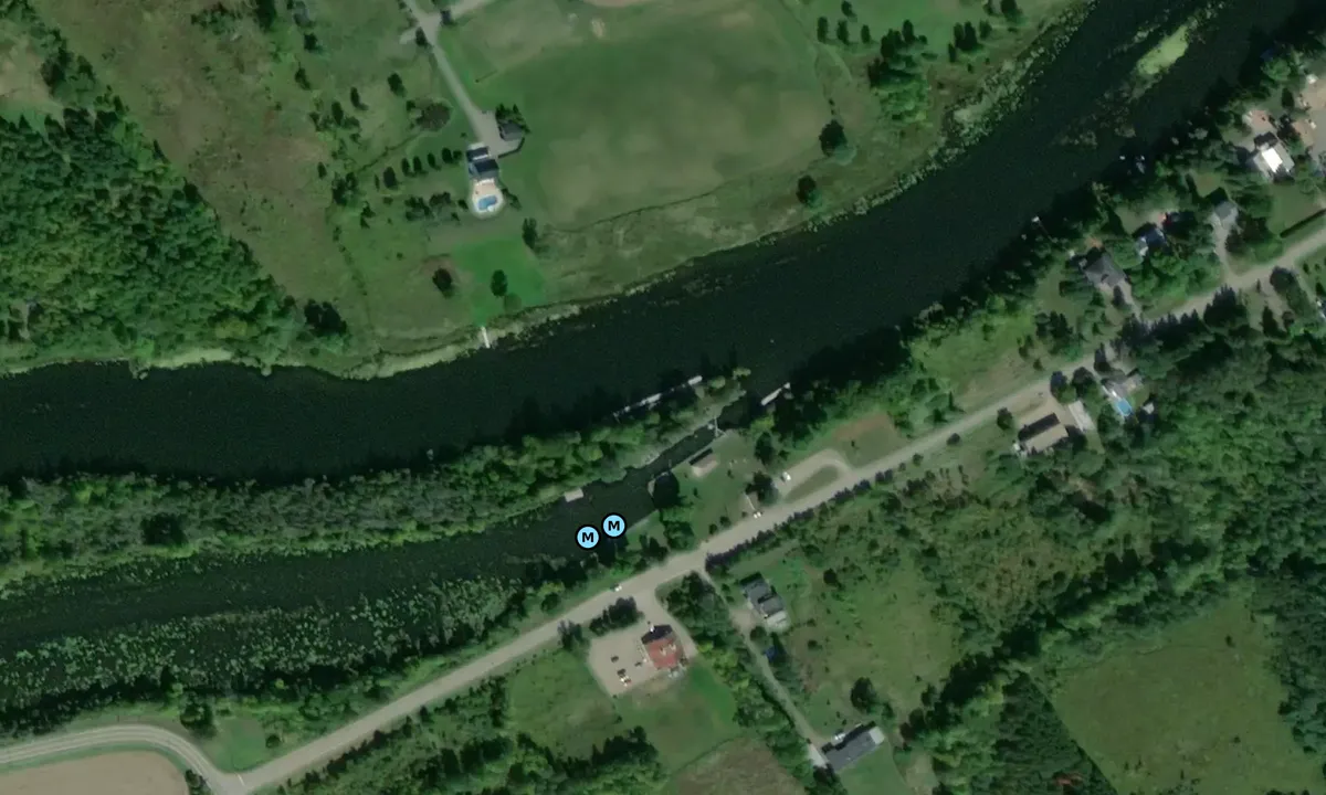 Satelite image of Burritts Rapids Lock Docks