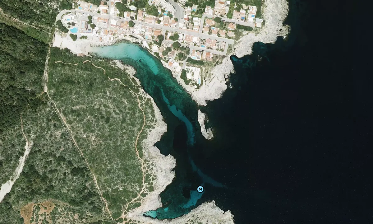 Satelite image of Cala Alcaufar