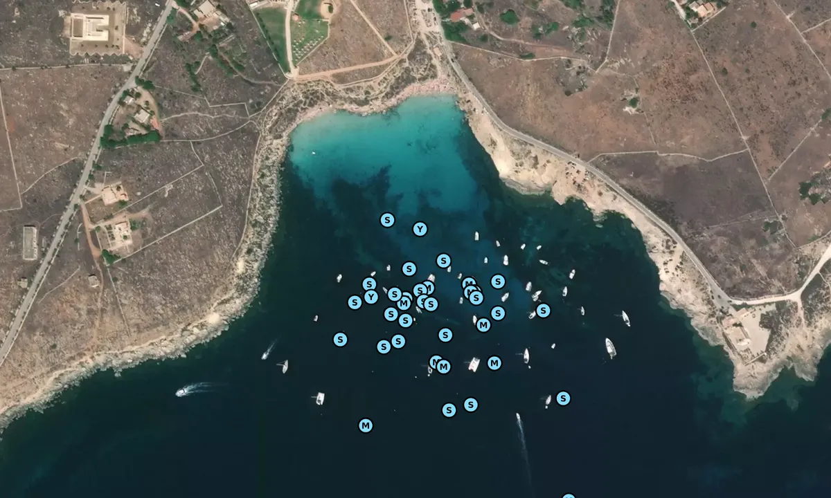 Satelite image of Cala Azzurra
