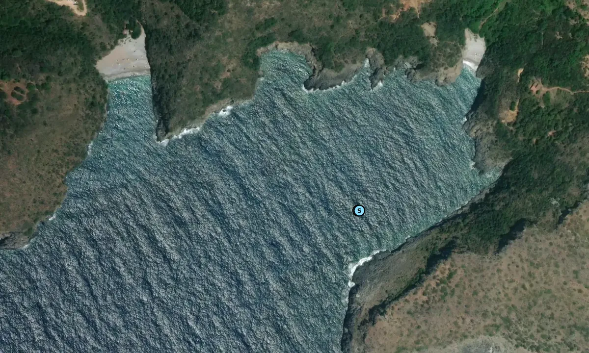 Satelite image of Cala Bianca - Salerno