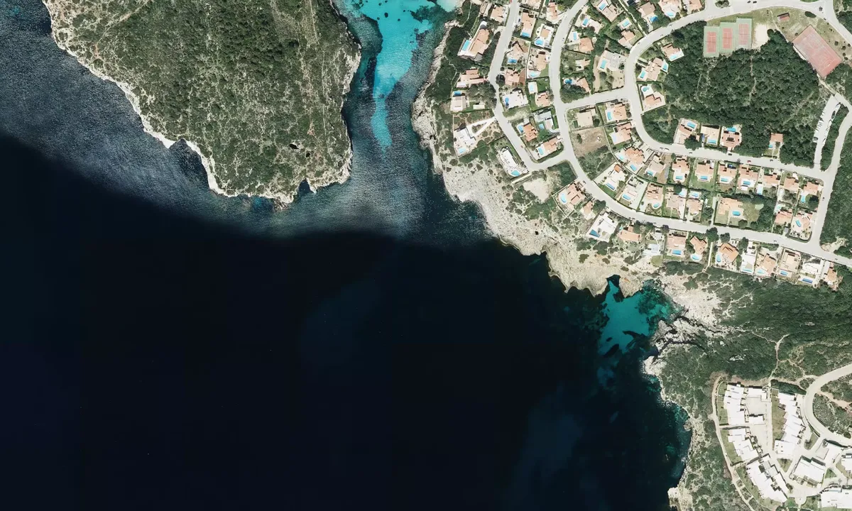 Flyfoto av Cala Canutells