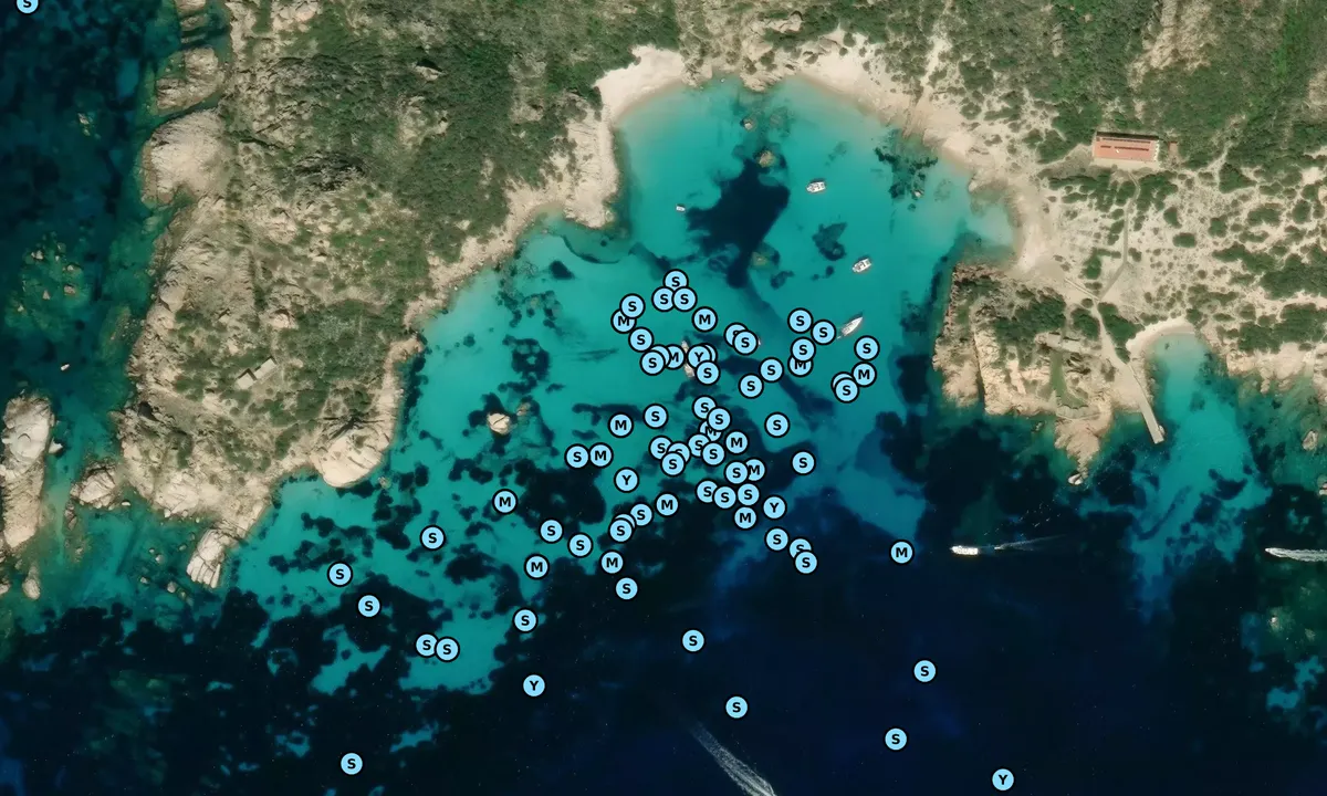Satelite image of Cala Corsara - Sassari
