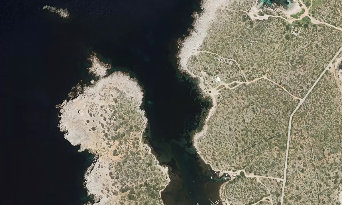 Flyfoto av Cala de Sanitja