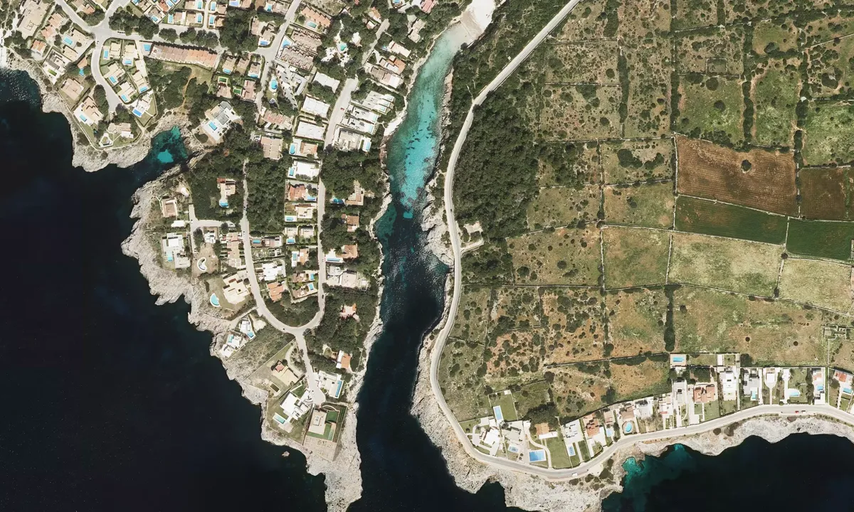 Flyfoto av Cala en Blanes