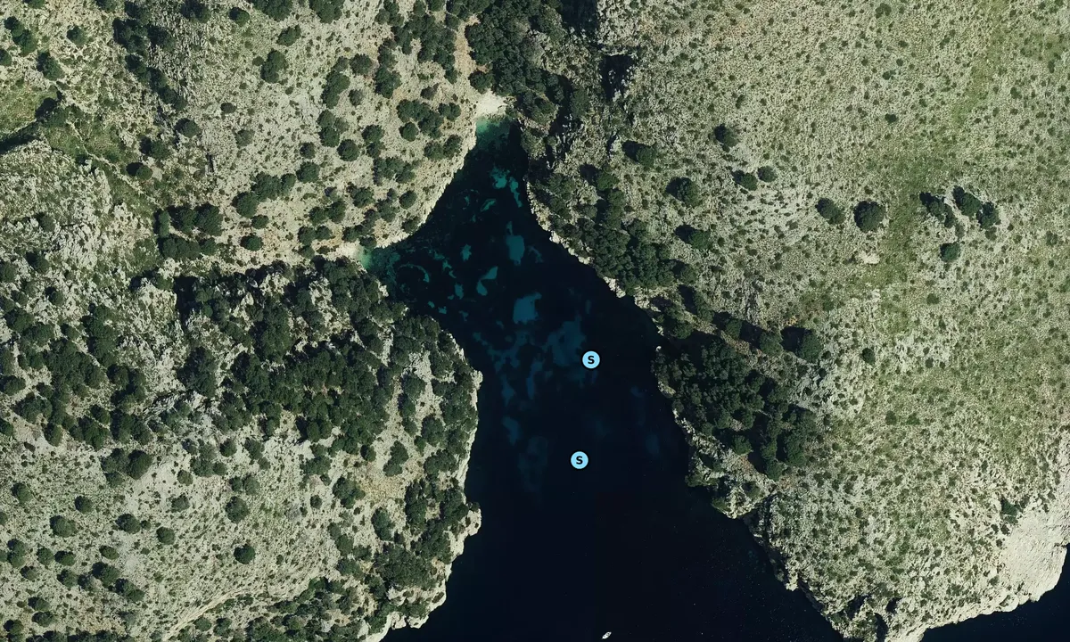 Satelite image of Cala en Gossalba