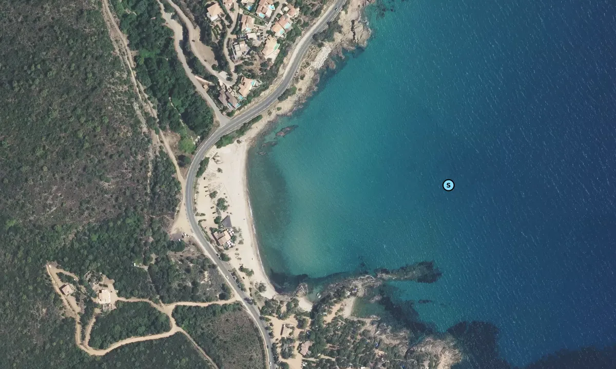 Satelite image of Cala Fautea