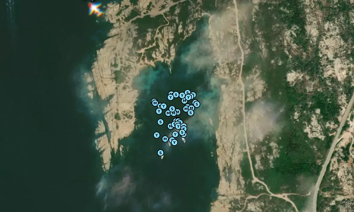 Satelite image of Cala Francesa