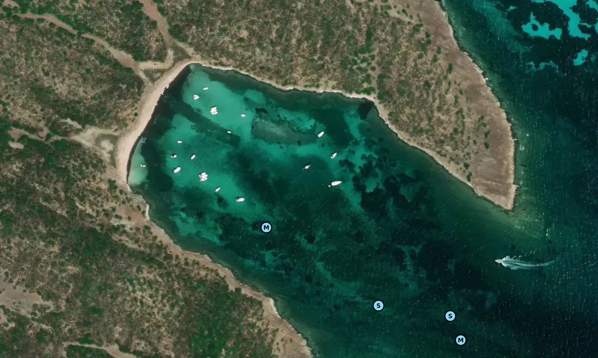 Satelite image of Cala Grande - Isola Piana