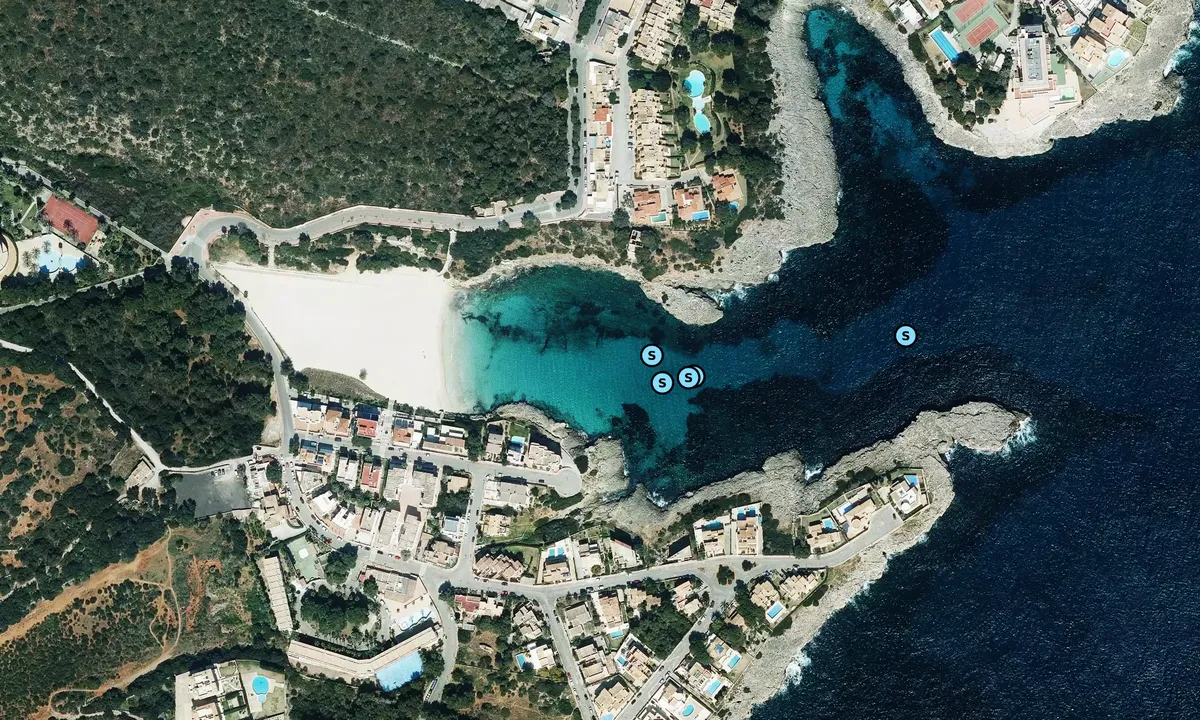 Satelite image of Cala Marcal Beach